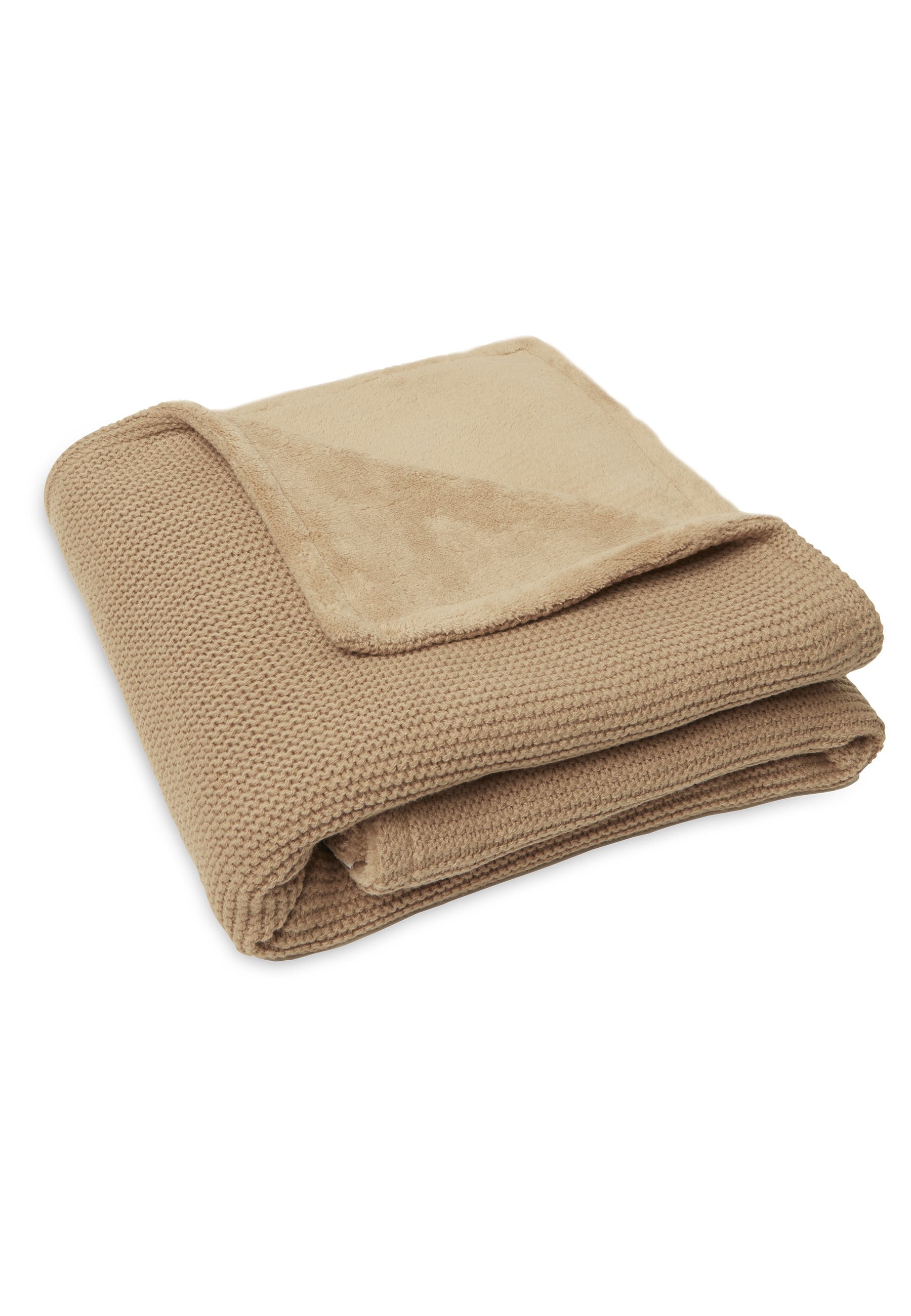 Couverture Berceau 75x100cm Basic Knit - Biscuit/Fleece