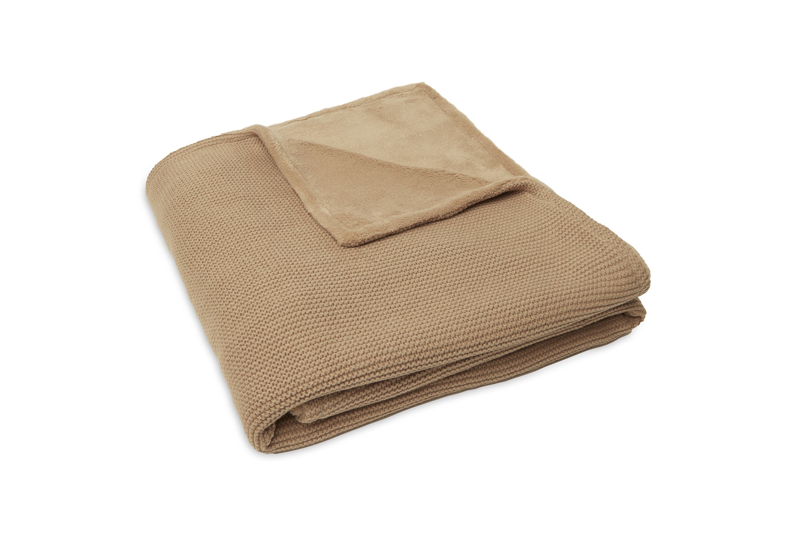 Couverture Lit de Bébé 100x150cm Basic Knit - Biscuit/Fleece