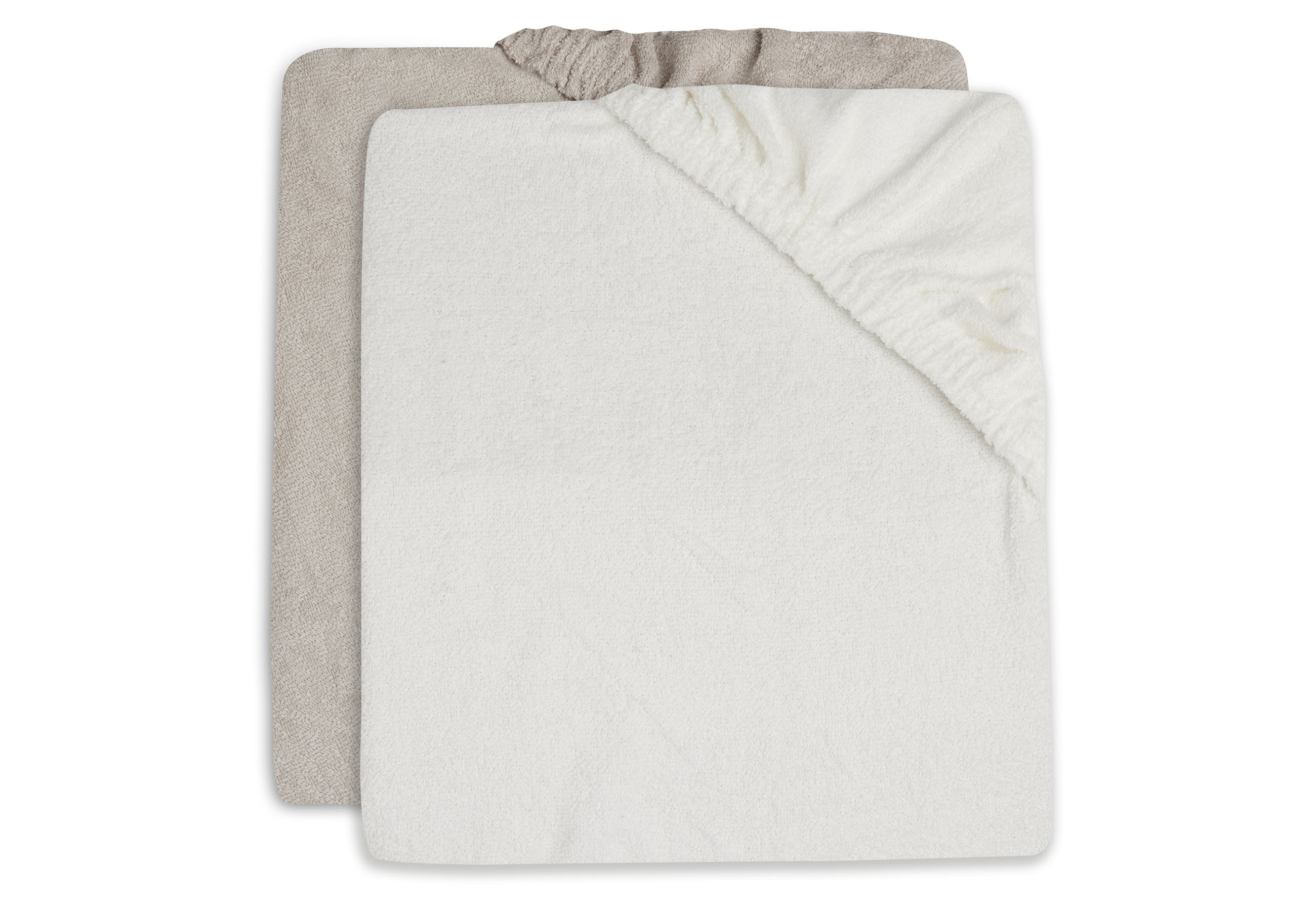 Housse matelas à Langer Éponge 50x70cm - Ivory/Nougat - 2 Unités