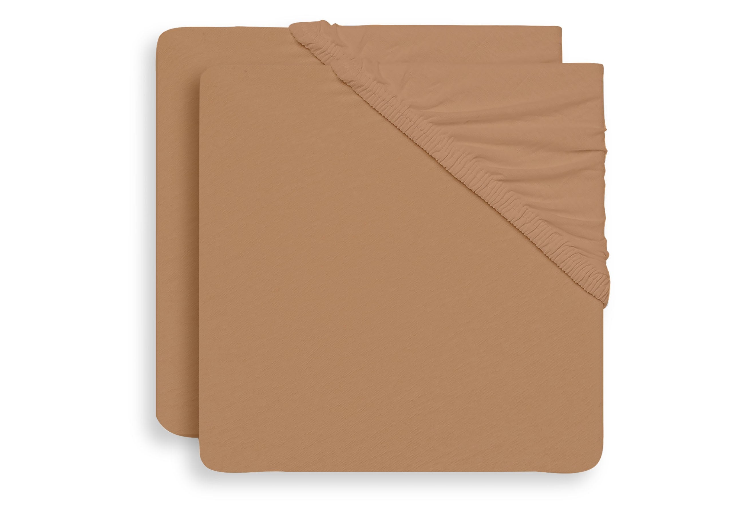 Drap-housse Jersey 60x120cm - Biscuit - 2 Unités