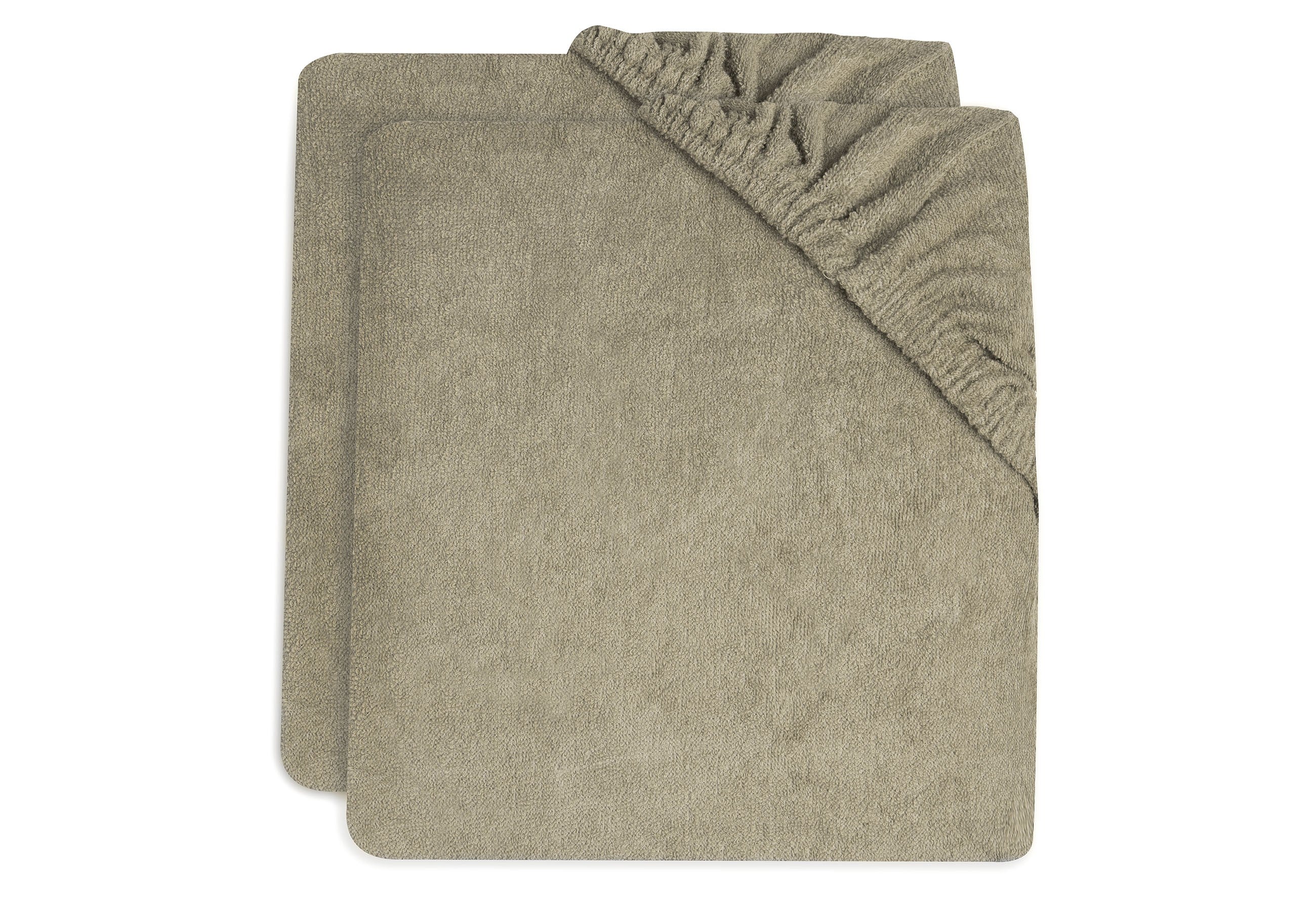 Housse matelas à Langer Éponge 50x70cm - Olive Green - 2 Unités