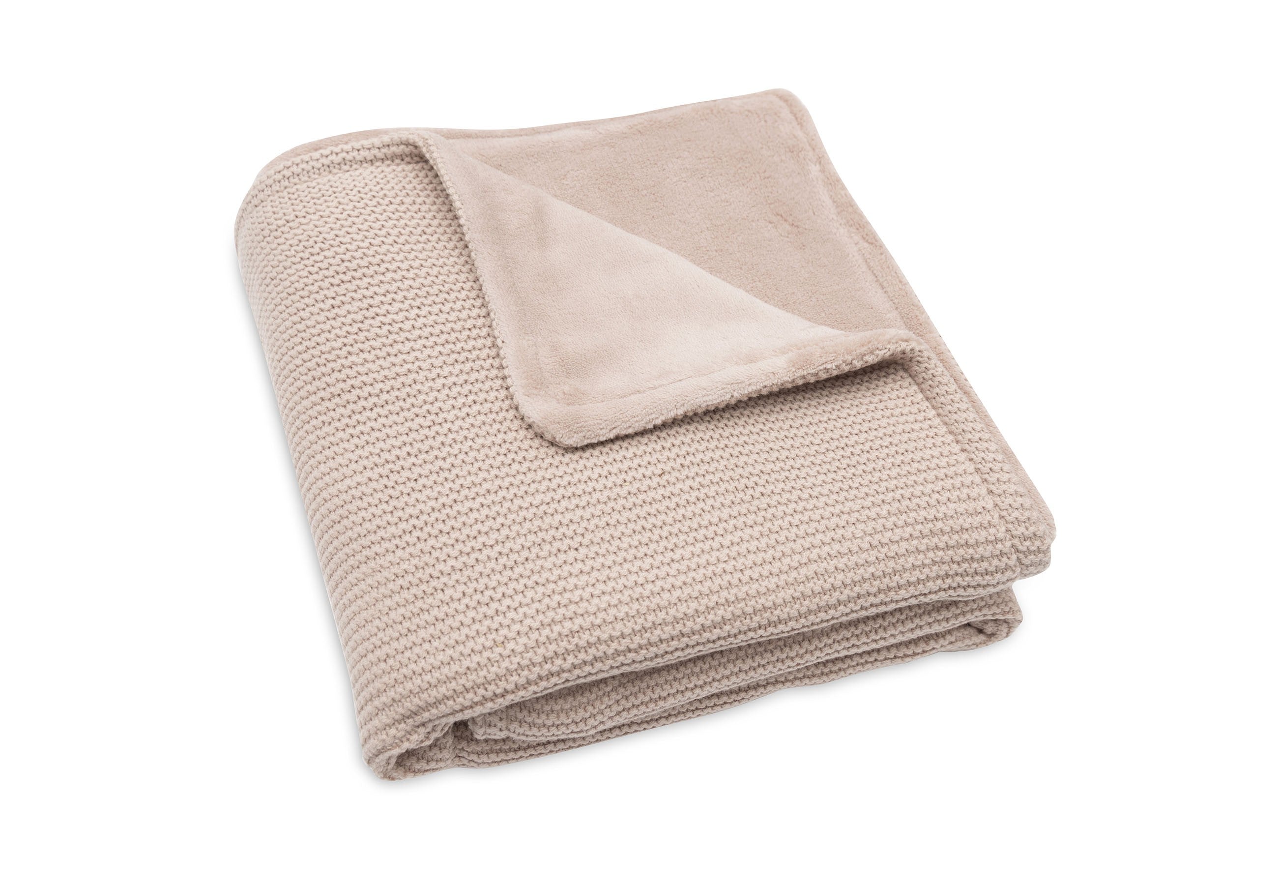 Couverture Lit de Bébé 100x150cm Basic Knit - Wild Rose/Fleece