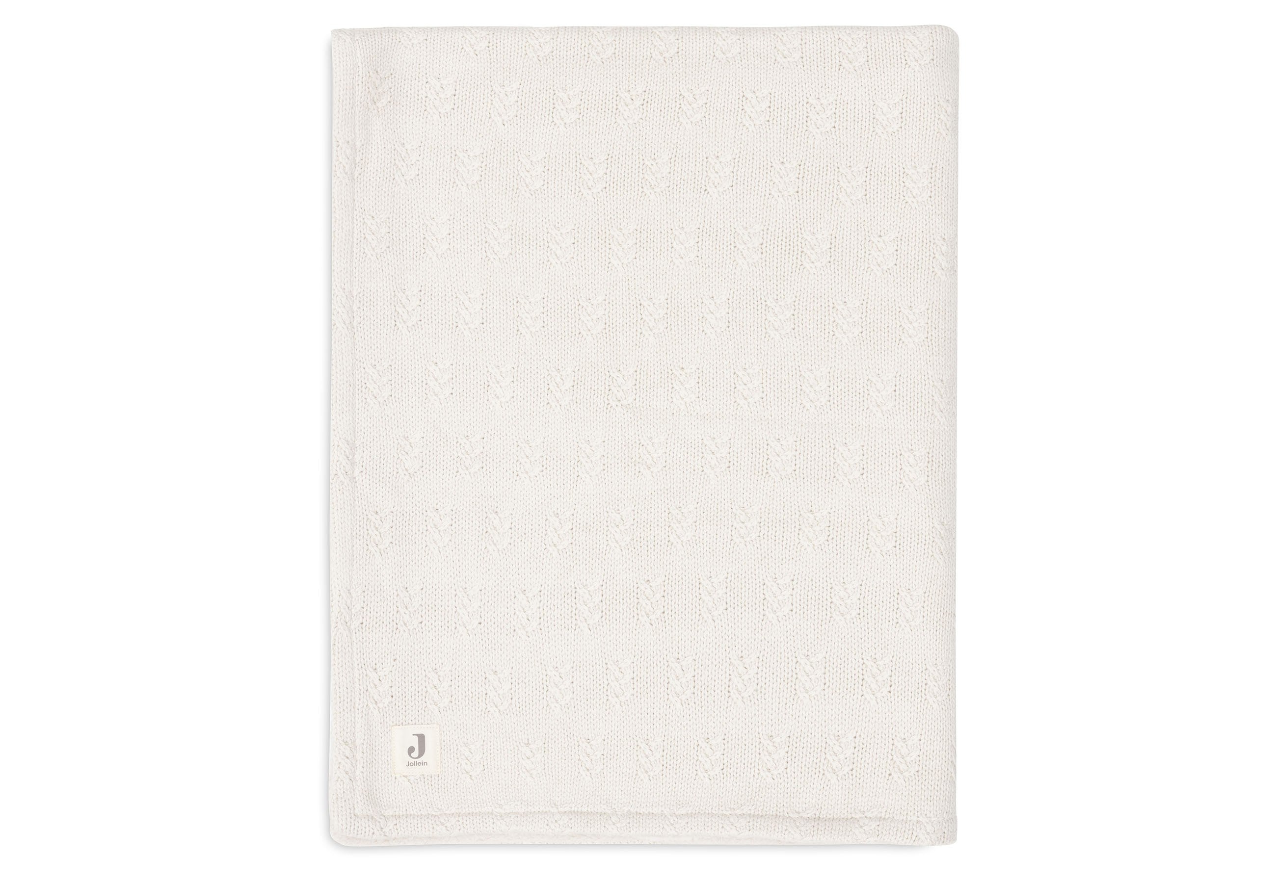 Couverture Lit de Bébé 100x150cm Grain Knit - Oatmeal/Velvet