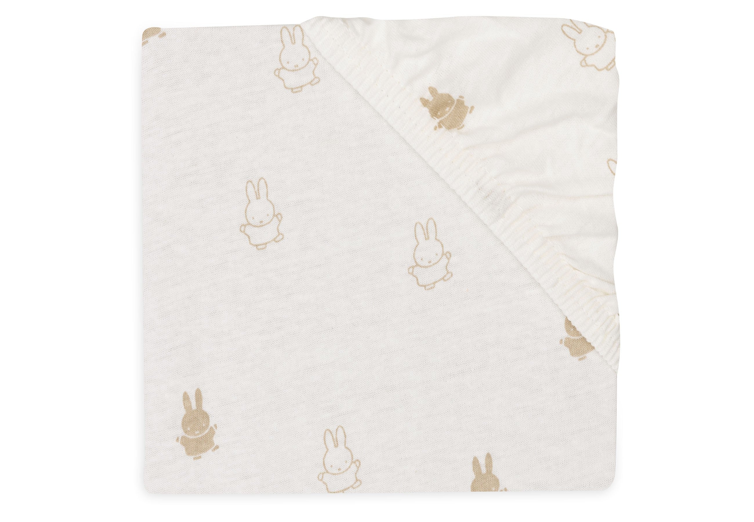 Drap-housse Jersey 60x120cm Happy Miffy - Nougat