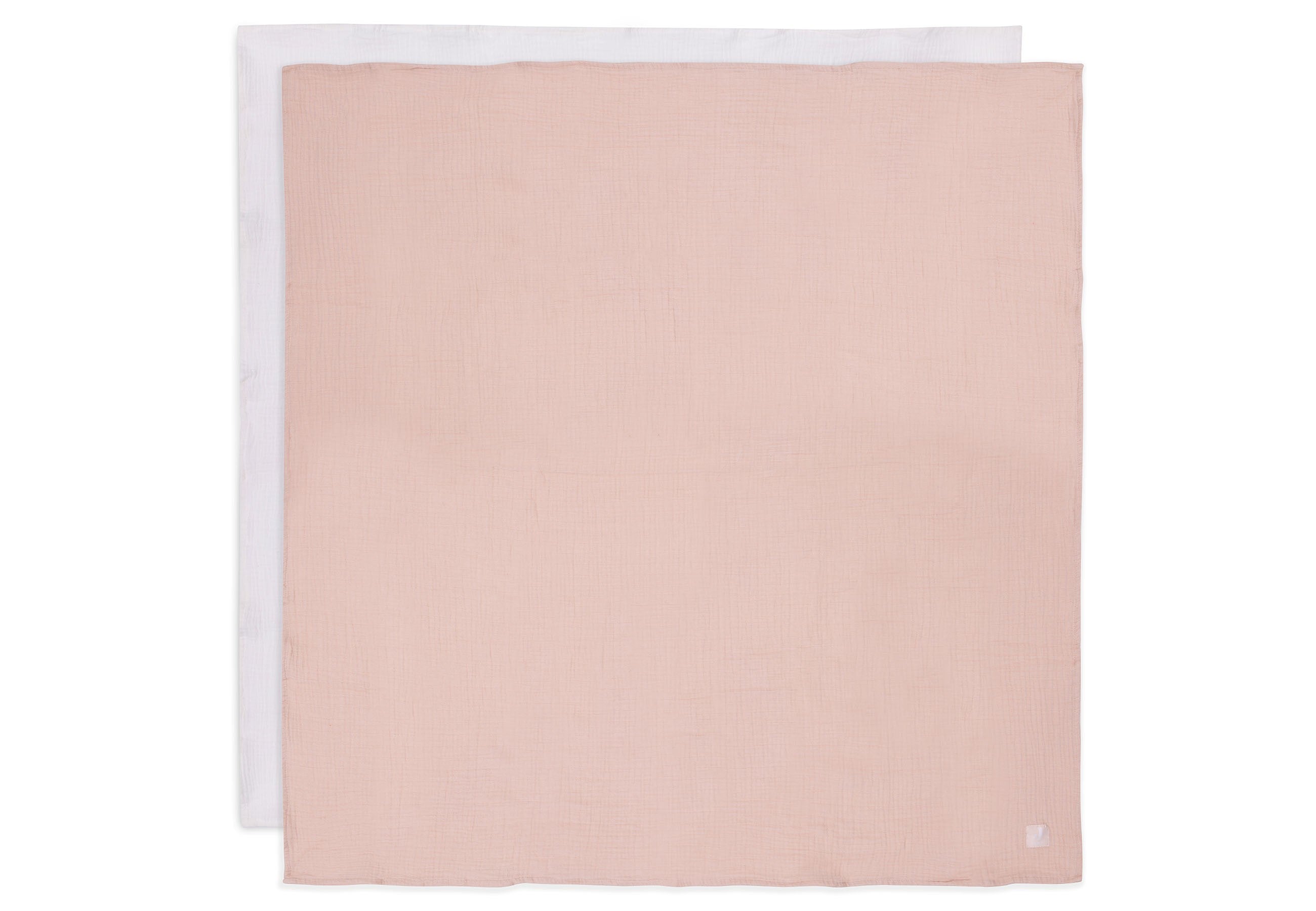 Lange Gaze de Coton Large 115x115cm - Wild Rose/Ivory - 2 Unités