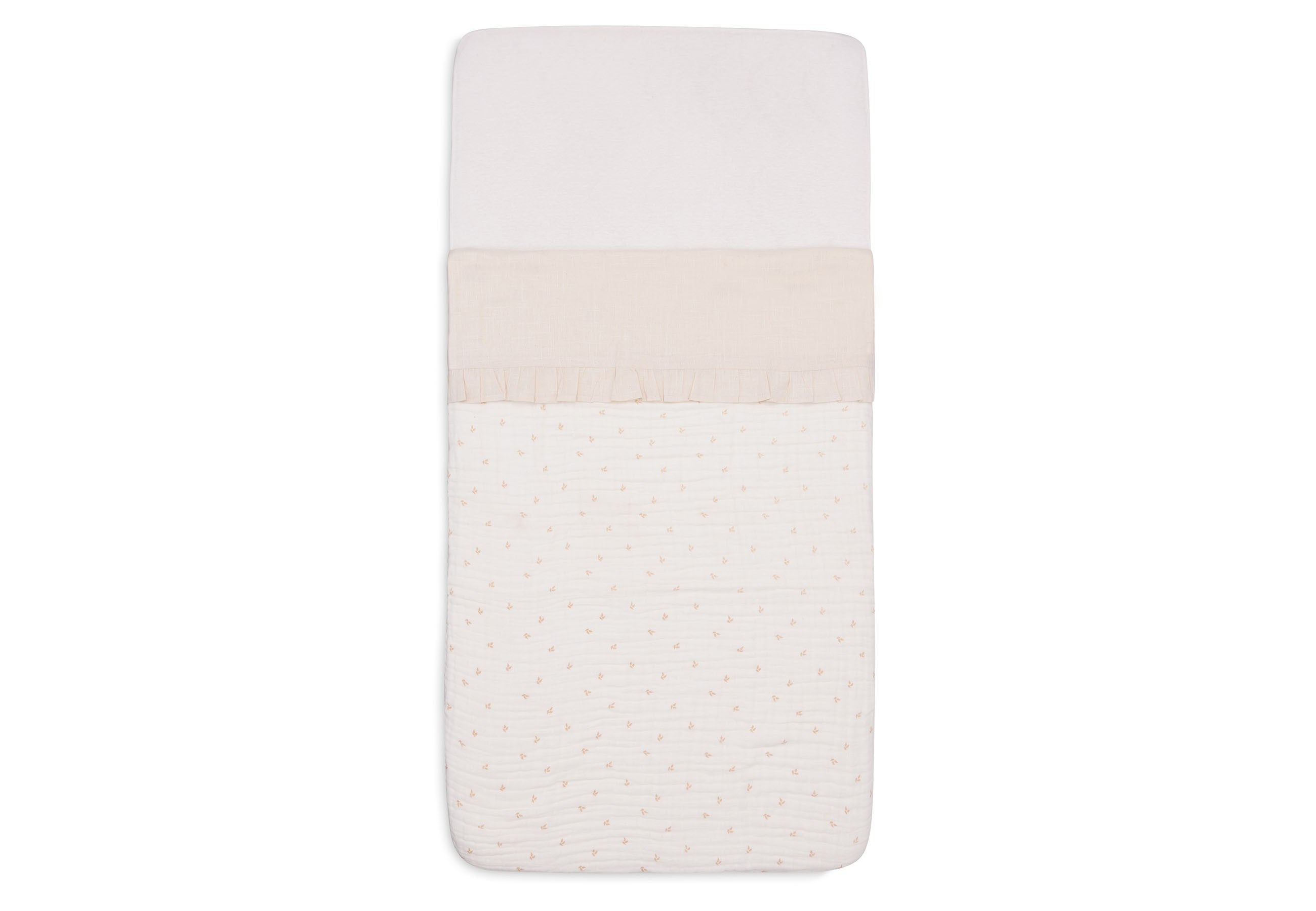 Drap Berceau 75x100cm Ruffle - Natural