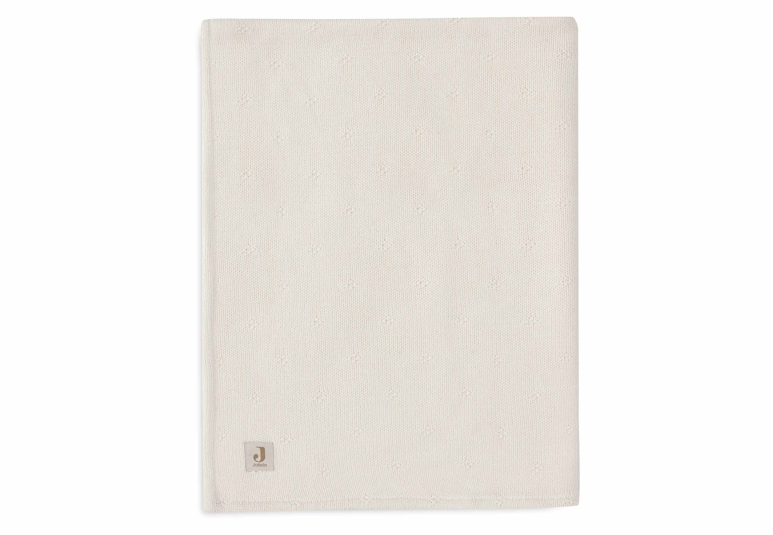 Couverture Lit de bébé 100x150cm Cosy Knit - Ivory/Velvet