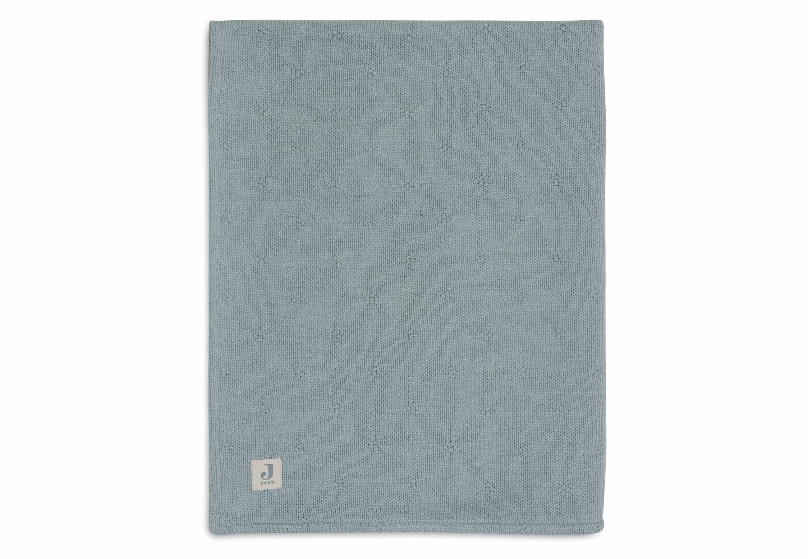Couverture Lit de bébé 100x150cm Cosy Knit - Sea Green/Velvet