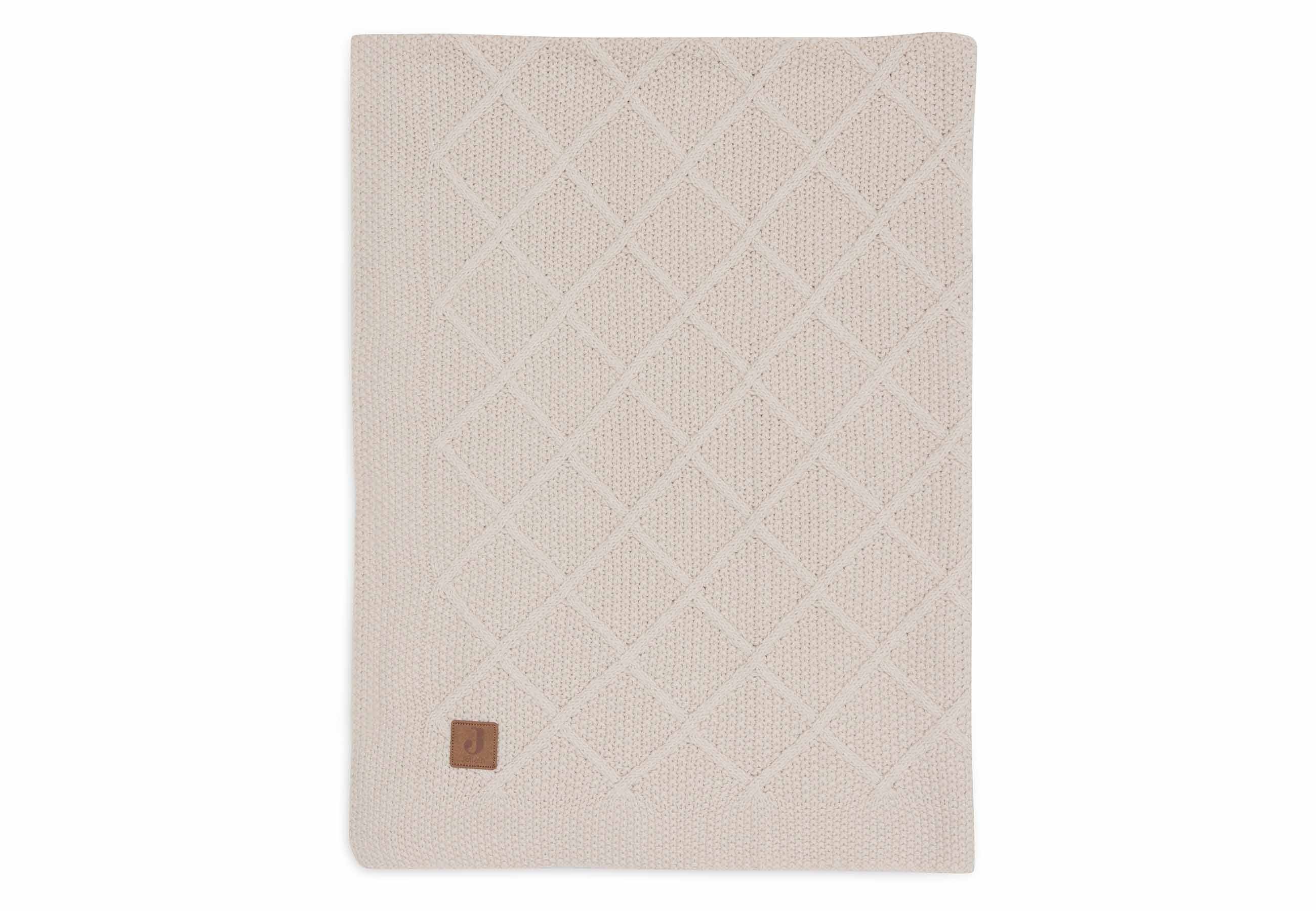 Couverture Berceau 75x100cm Check Knit - Oatmeal