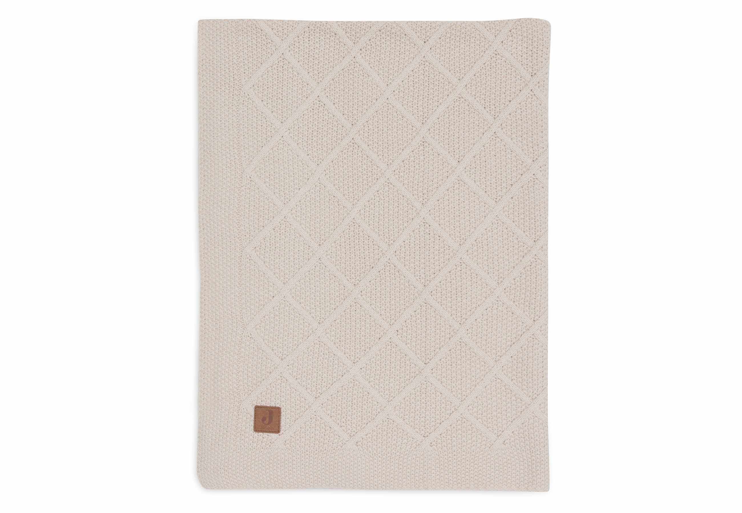 Couverture Lit de bébé 100x150cm Check Knit - Oatmeal