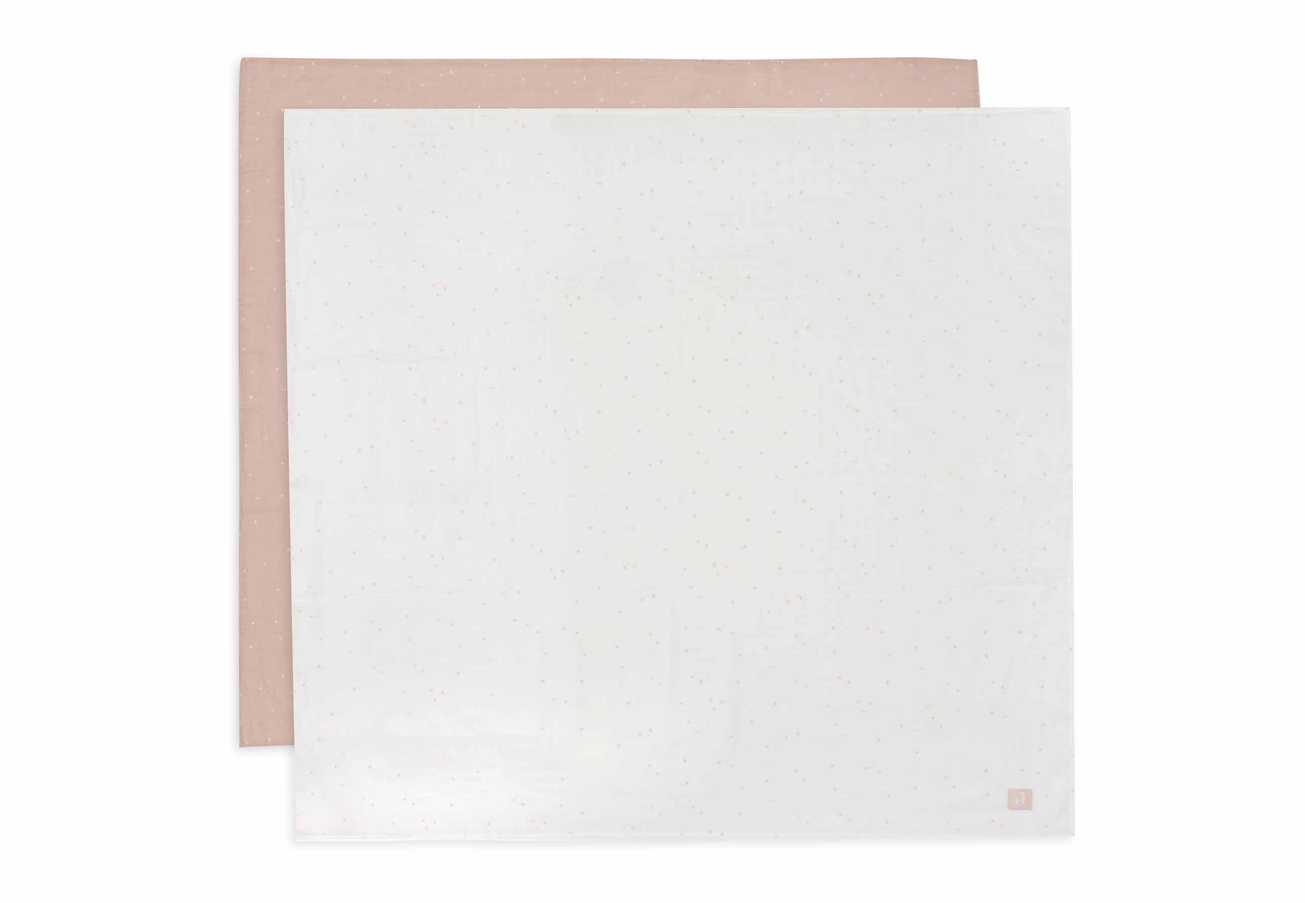 Lange Gaze de Coton Large 115x115cm Twinkling - Wild Rose - 2 Unités