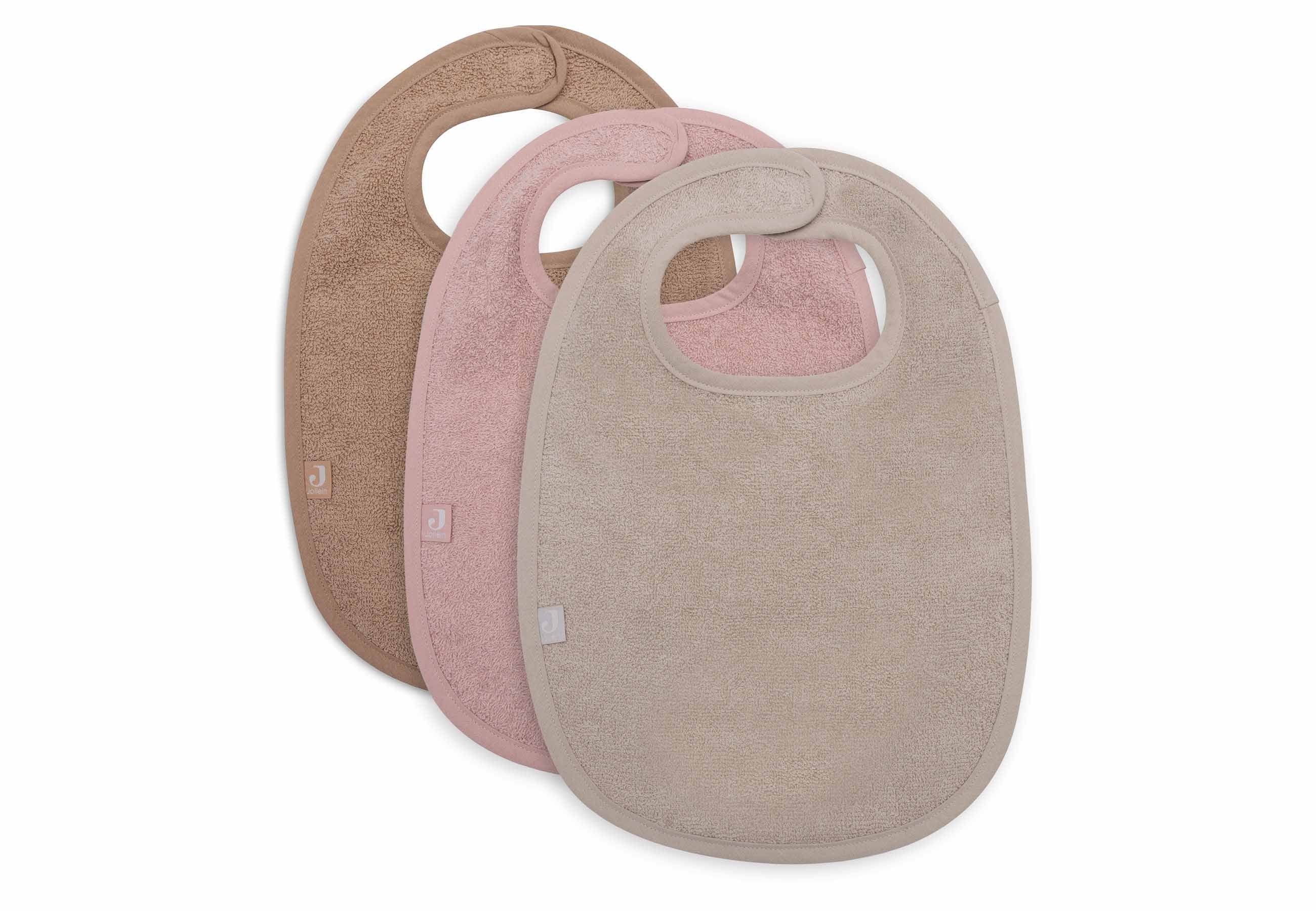 Bavoir Éponge - Wild Rose/Nougat/Biscuit - 3 Unités