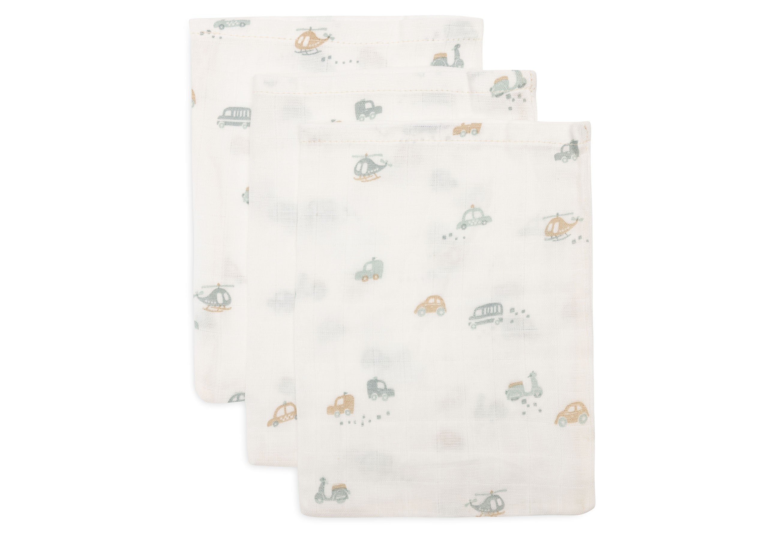 Gant de Toilette Gaze de Coton 15x20cm - On The Go - 3 Unités
