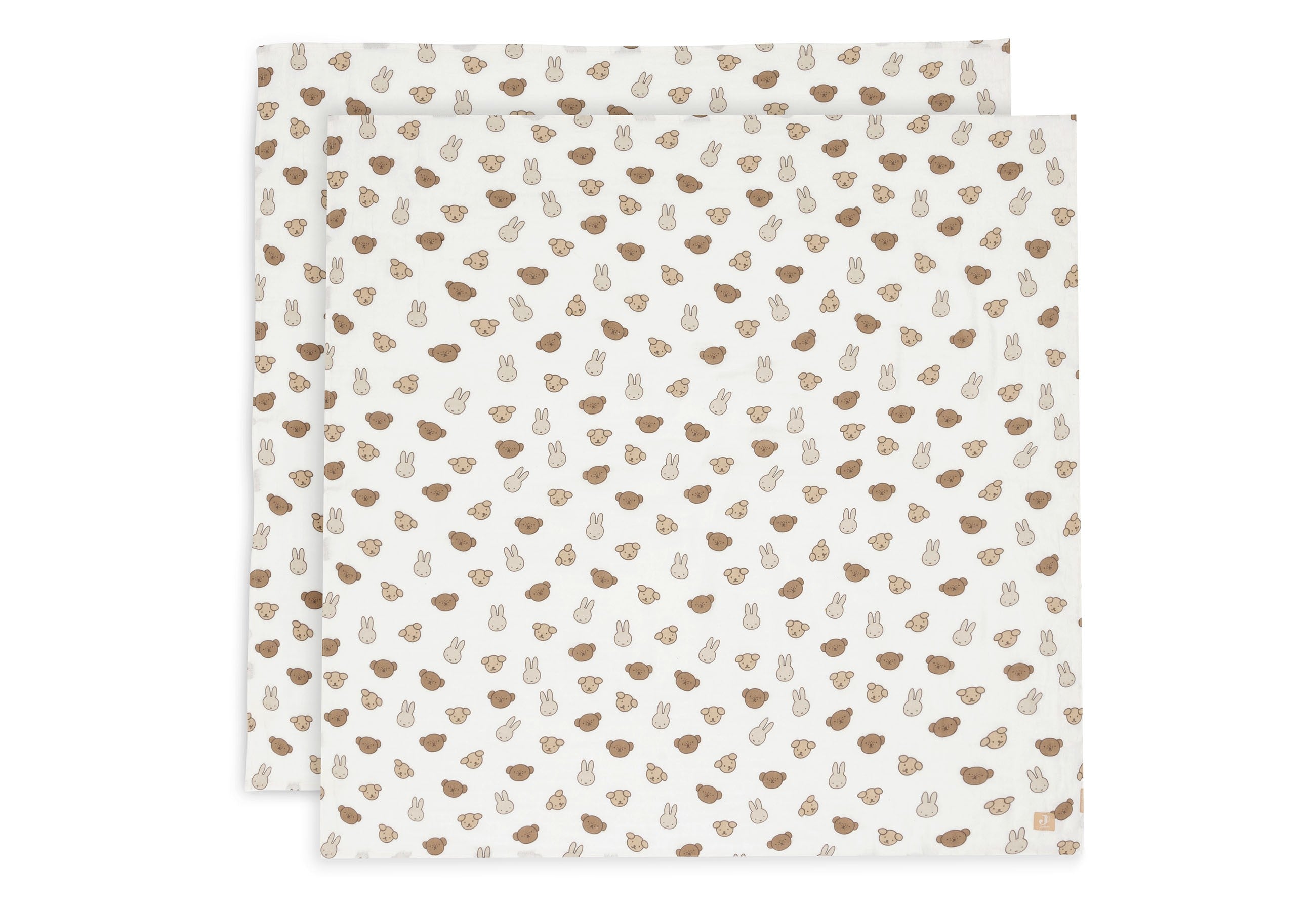 Lange Gaze de Coton Large 115x115cm - Miffy and Friends - 2 Unités