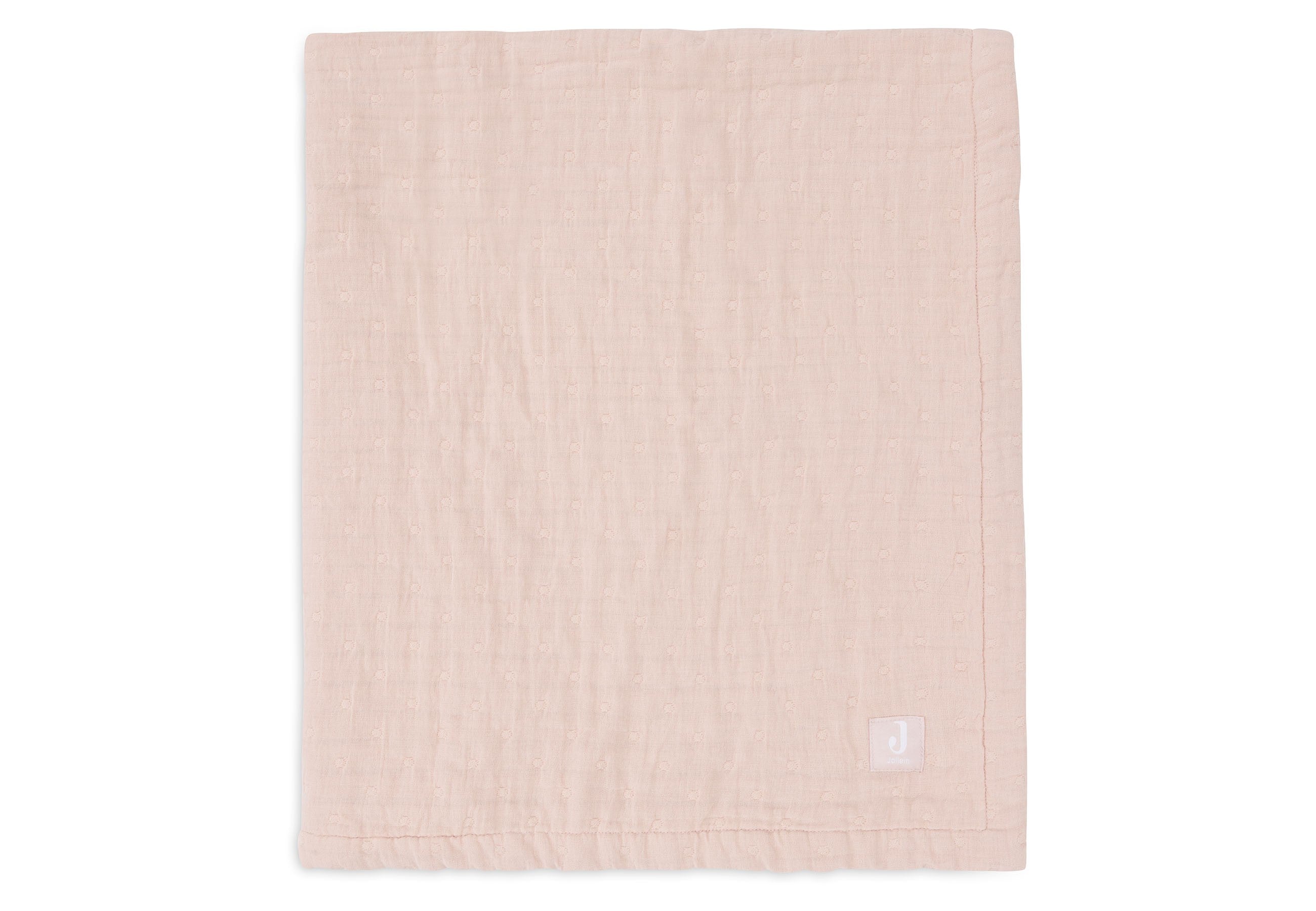 Couverture Berceau Gaze De Coton 75x100cm Jacquard - Wild Rose - GOTS