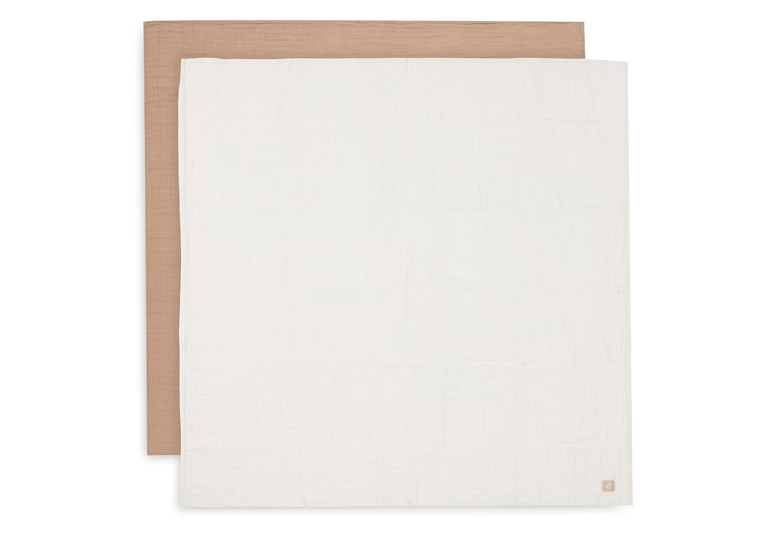 Lange Gaze de Coton Large 115x115cm - Biscuit/Ivory - 2 Unités