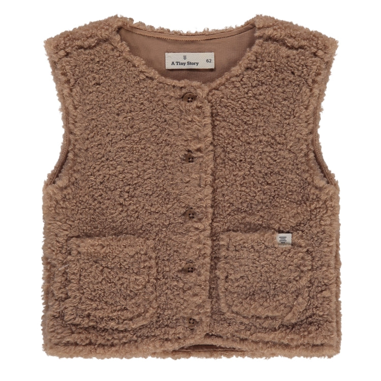 baby teddy sleeveless cardigan - 03