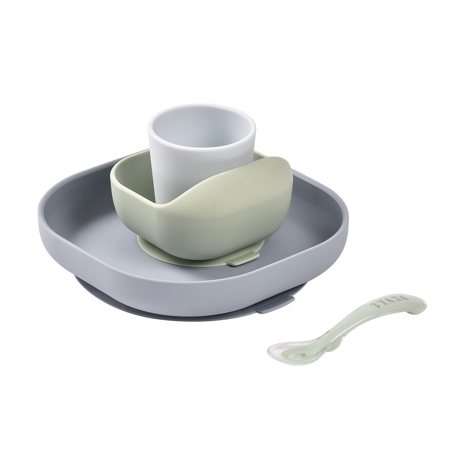 Coffret repas silicone 4 pièces - Galet
