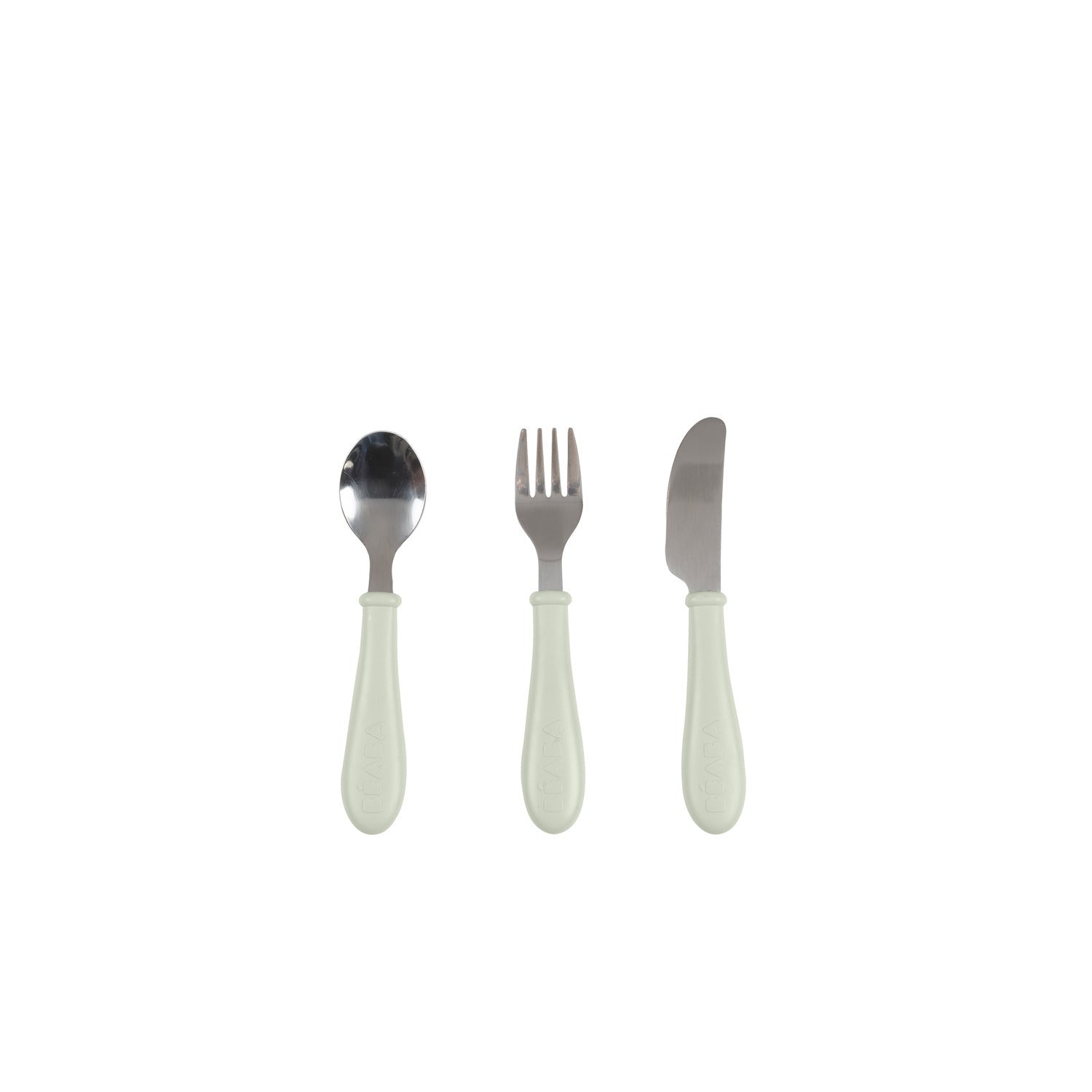 Set 3 couverts inox - Vert de gris