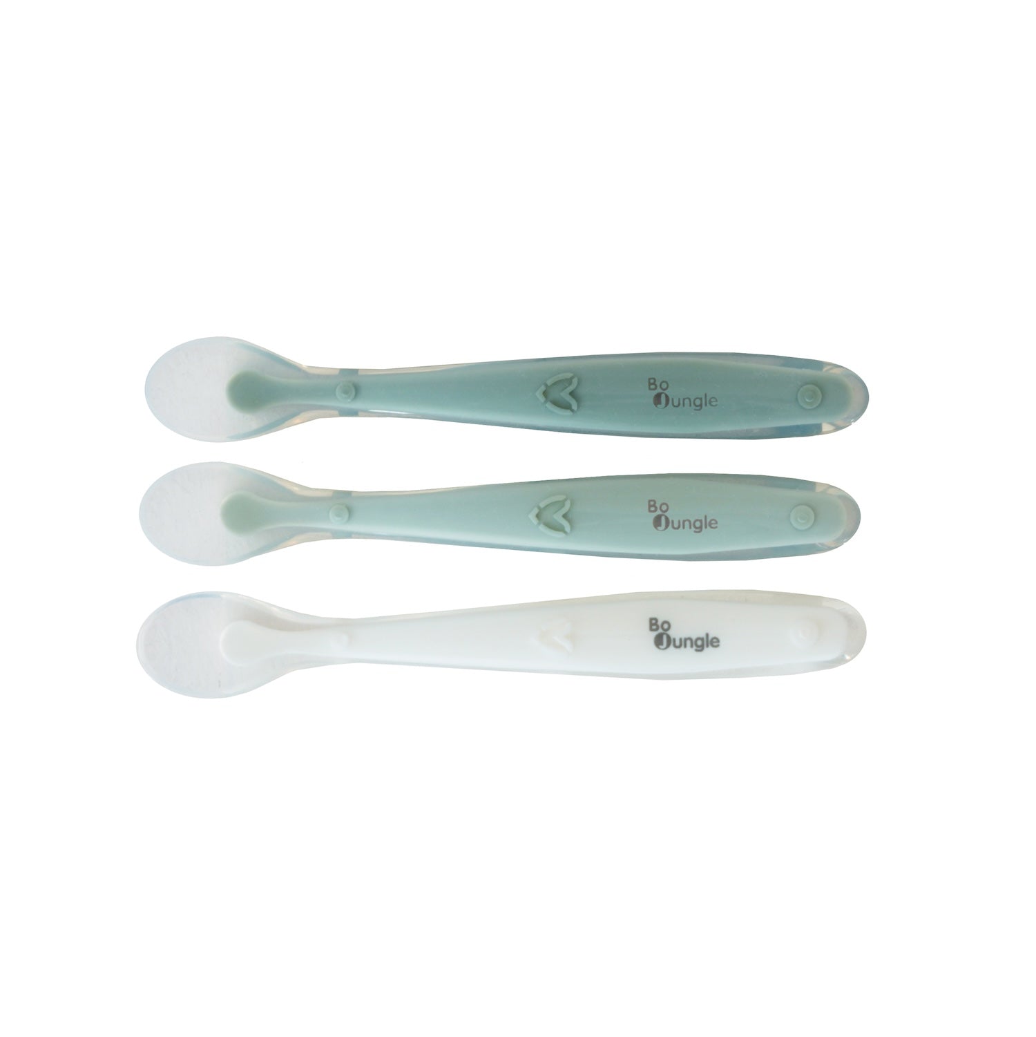 Soft Spoons silicone (White-Sage Green-Jade)