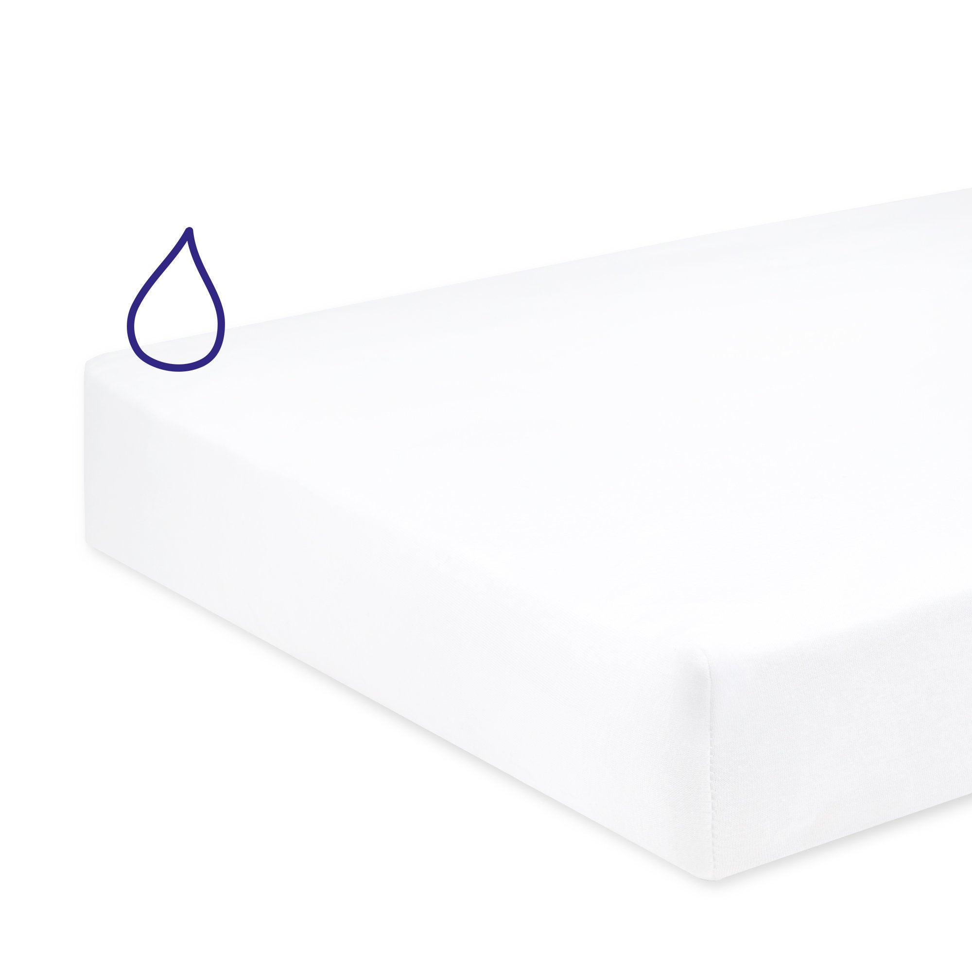 Protege-matelas berceau Jersey coton imperméable 50x90cm MATPR White