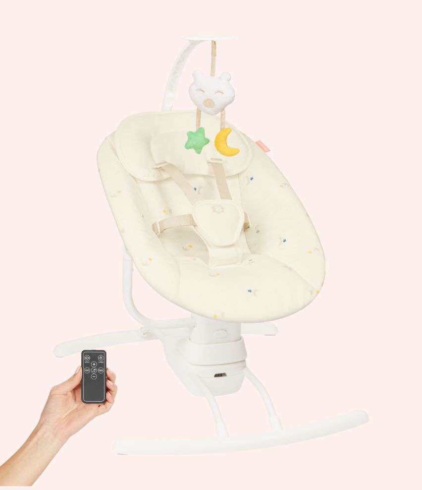 BALANCELLE LATERALE  -CREME (avec télécommande)
ZIJWAARTSE SWING - CREAM (met afstandsbediening)