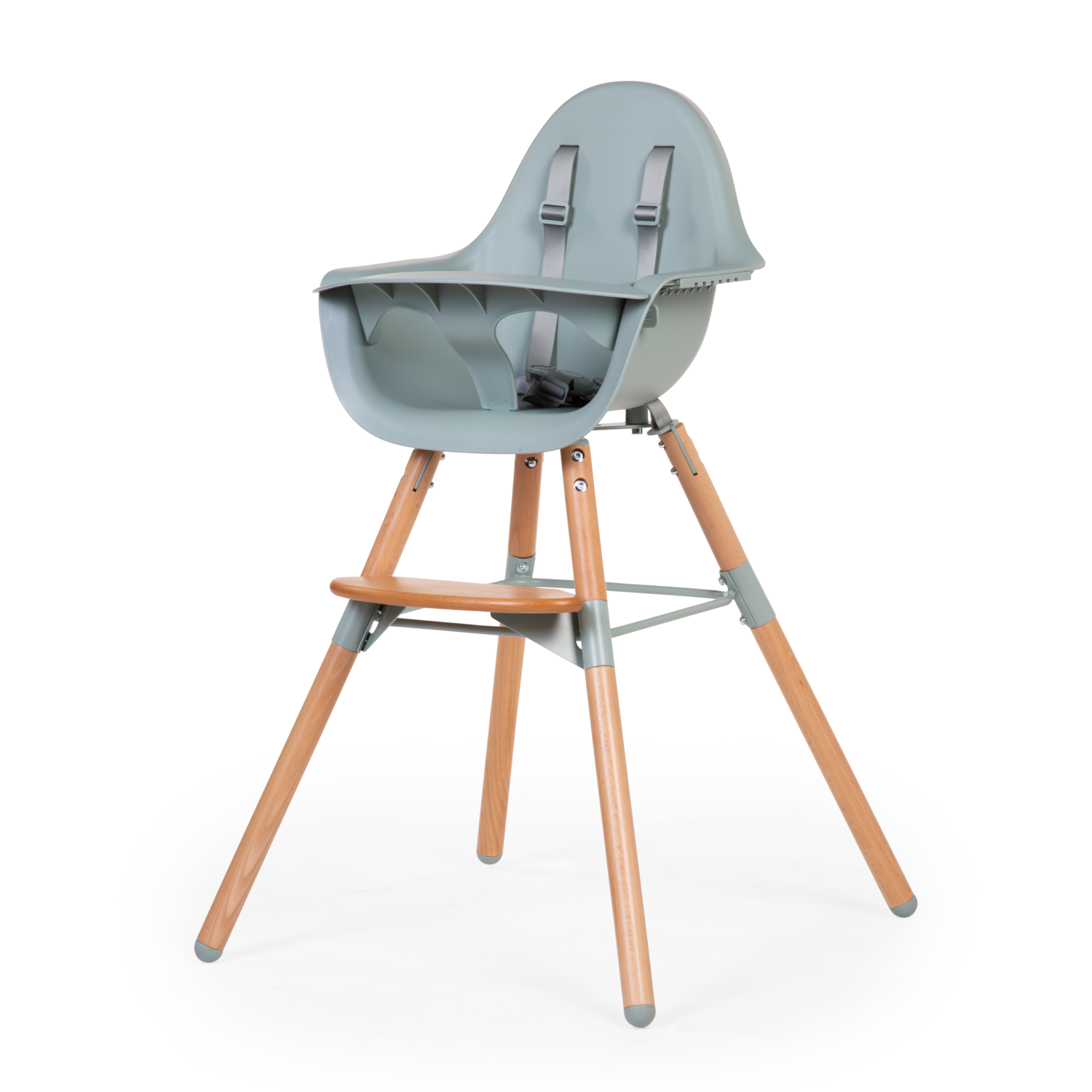 Evolu Chaise Haute - Réglable En Hauteur (50-75 Cm/*90 Cm) - Naturel Menthe
