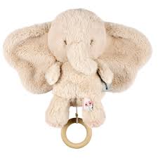 Éléphant musical FanFan - 25 cm - Doux et musical - Sable
