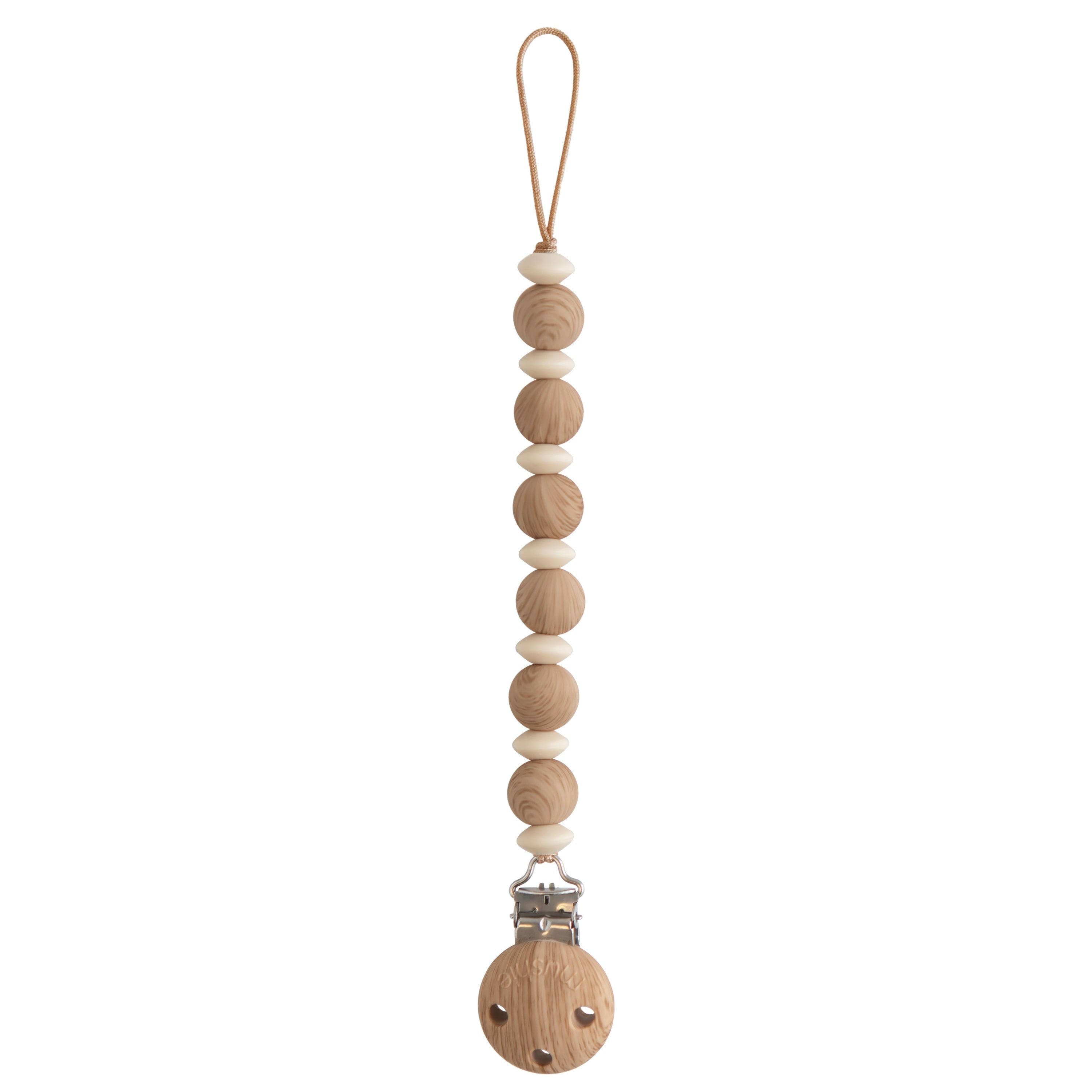 PACIFIER CLIP LUNA Faux Wood
