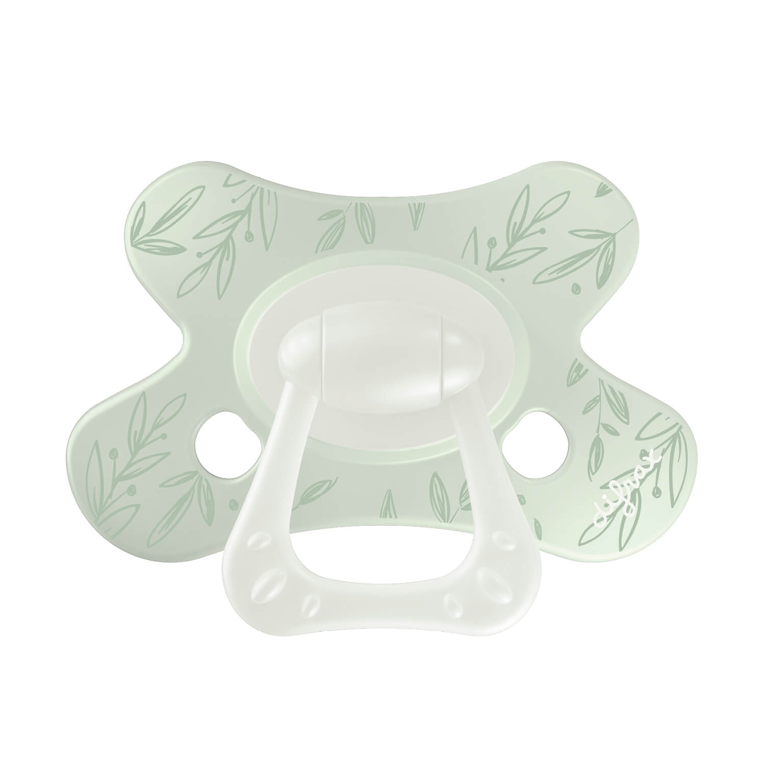 Difrax Sucette Natural 6M+ Dusty Green Leafs - 127B34
