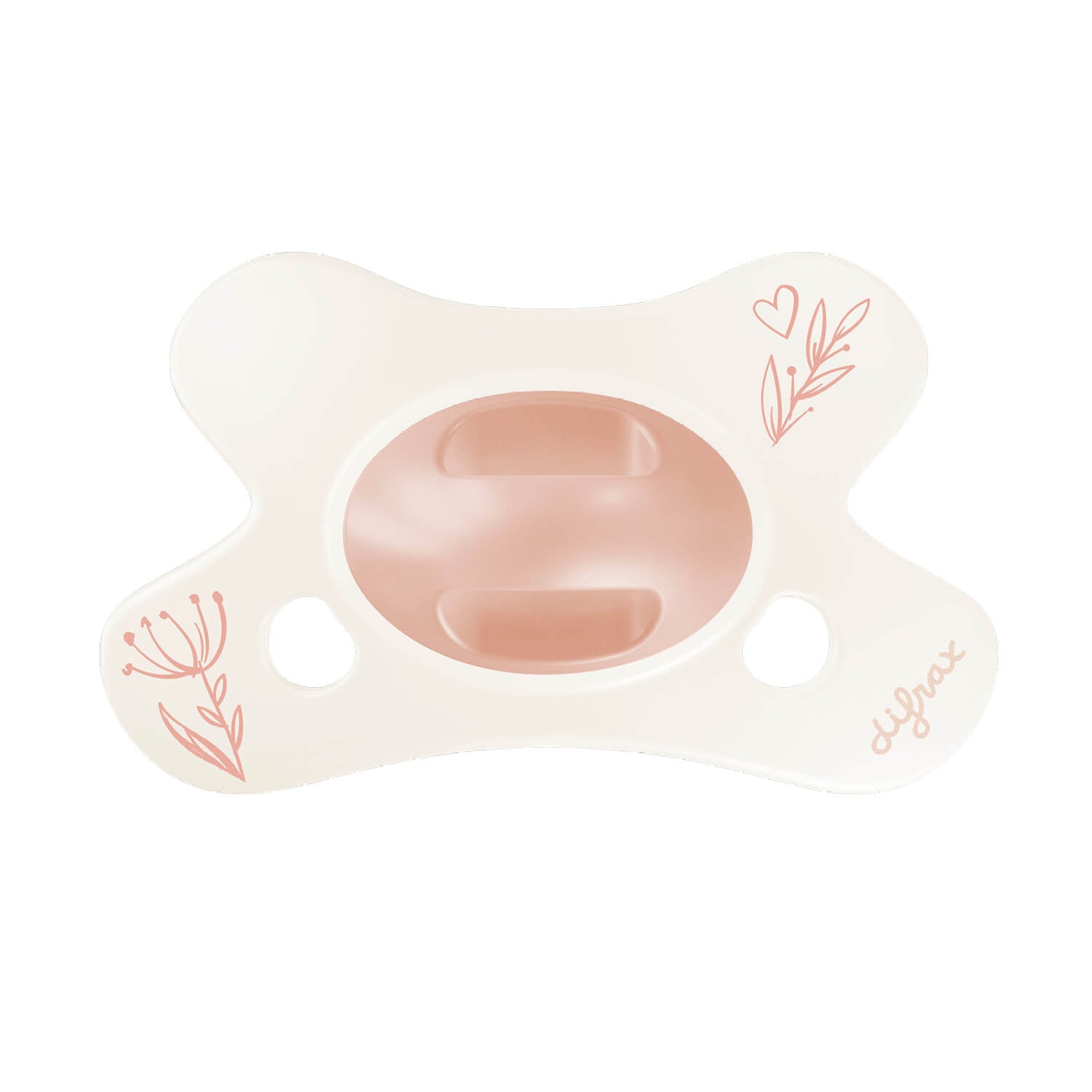 Difrax Sucette Natural 0-6M Dusty Pink Heart - 123B33