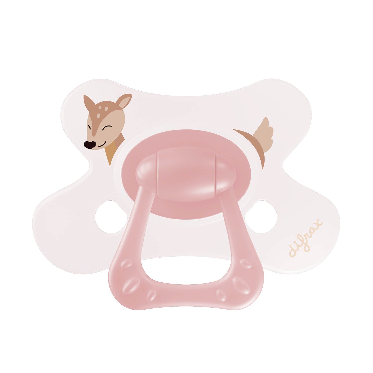 Difrax Sucette Natural 18M+ Soft Pink Deer - 803B33