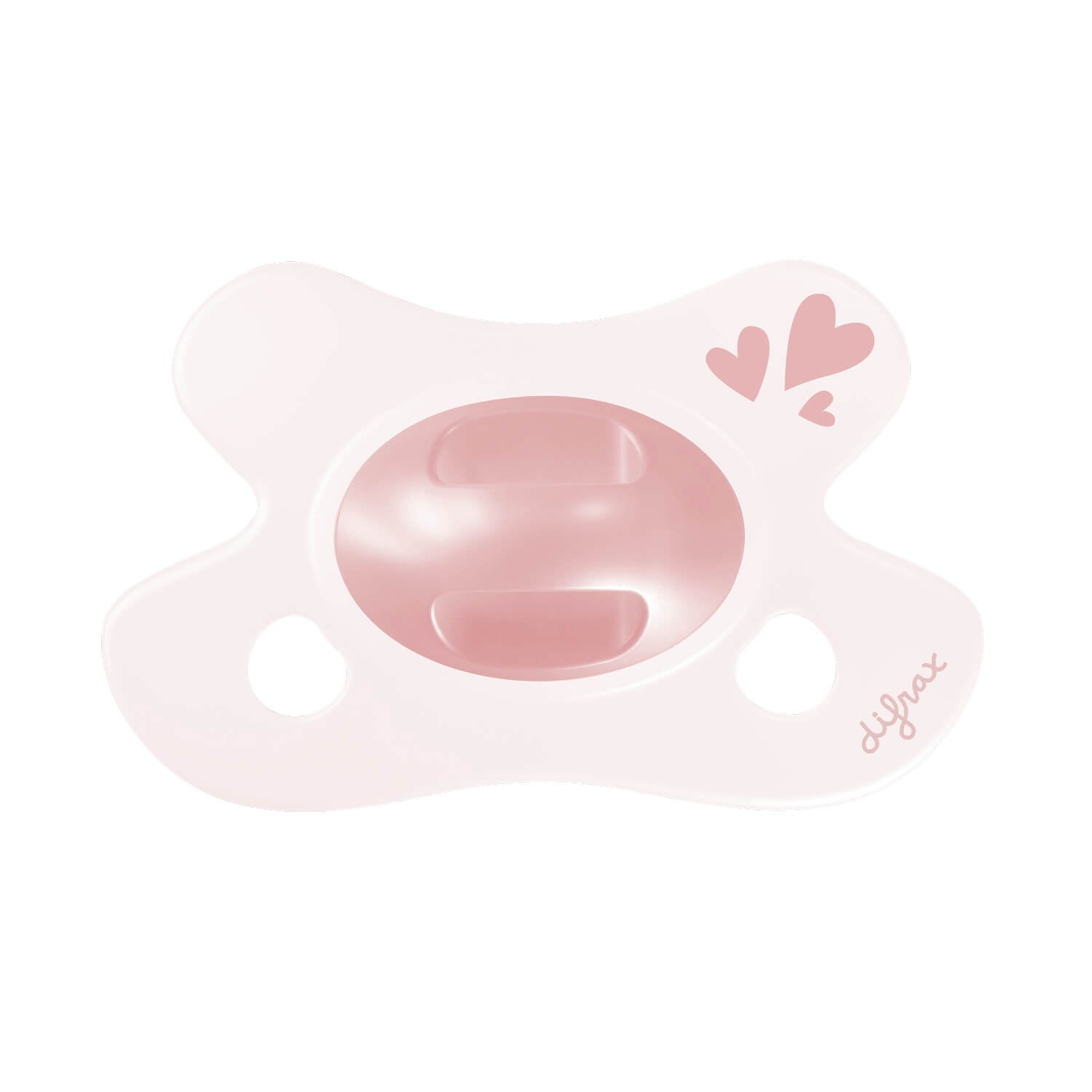 Difrax Sucette Natural Newborn Soft Pink Hearts - 113B33