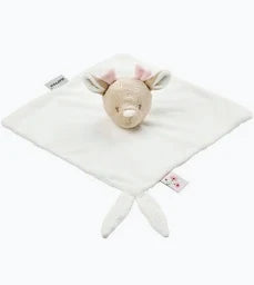 FanFan Doudou Bébé - 27 x 27 cm - Doudou cerf - Blanc cassé